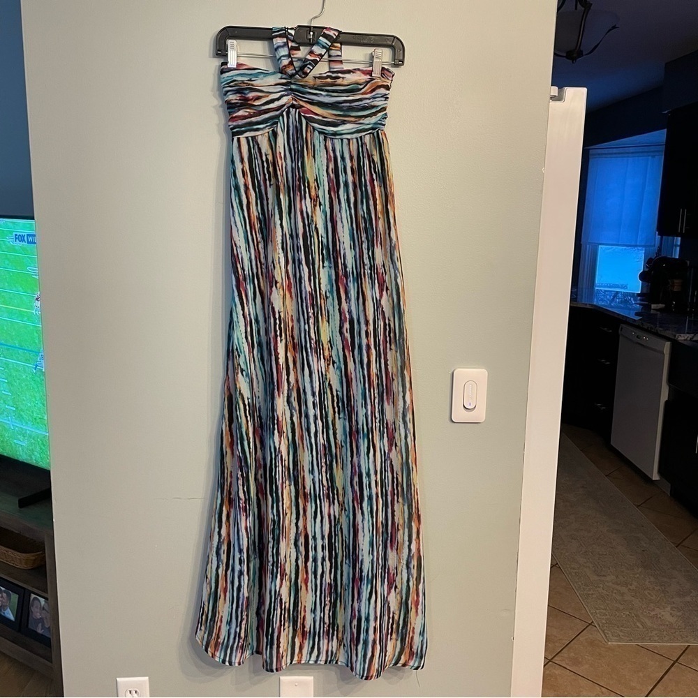 *Xhiliration XS halter maxi dress